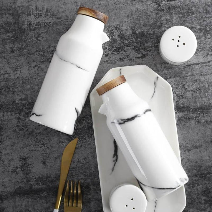 Ceramic Salt And Pepper Oil Bottle Set | Bowlift