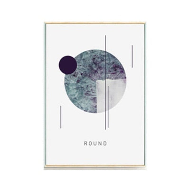 Geometric Nordic Shapes - Canvas Wall Art Painting | Bowlift