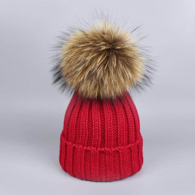 BowLift | Warm Knitted Fur Hat Scarf Set