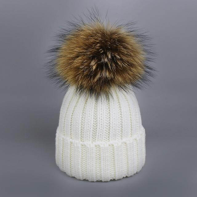 BowLift | Warm Knitted Fur Hat Scarf Set