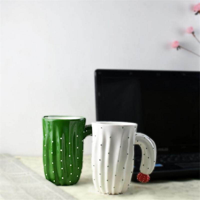 BowLift | 3D Cactus Style Ceramic Coffee Mugs