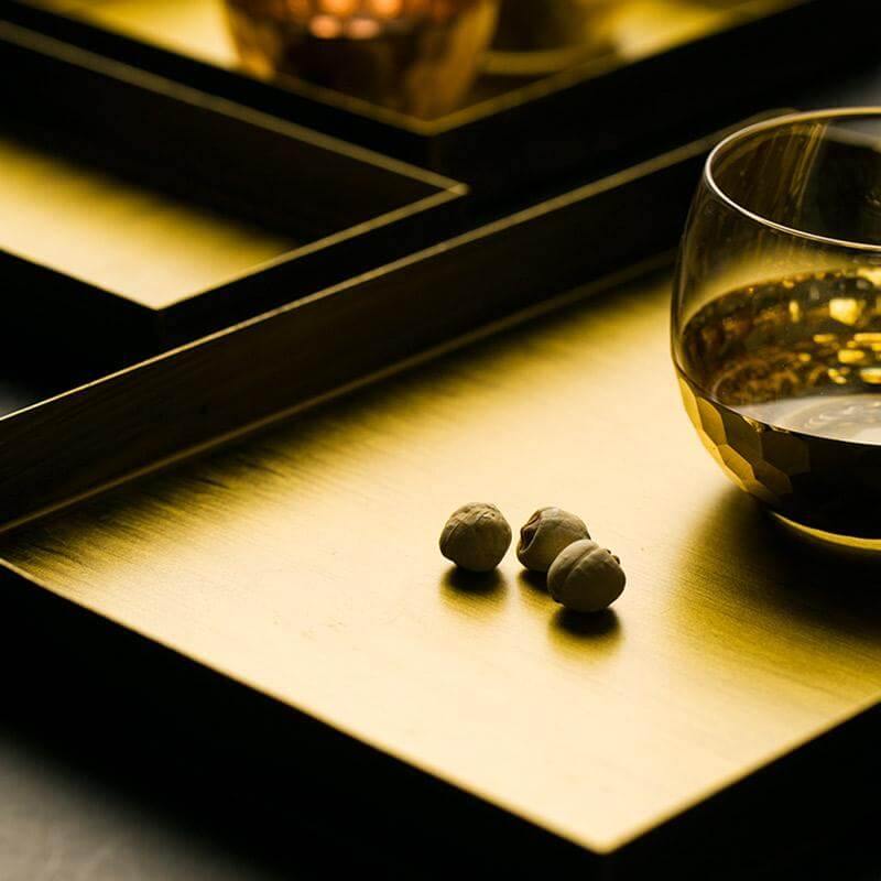 BowLift | Luxury Gold Color Metal Serving Trays