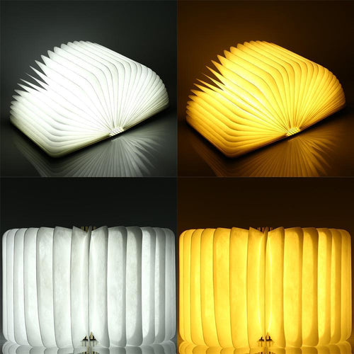 BowLift | LED Foldable 360 Wooden Book Night Lamp Desk Light USB Rechargeable