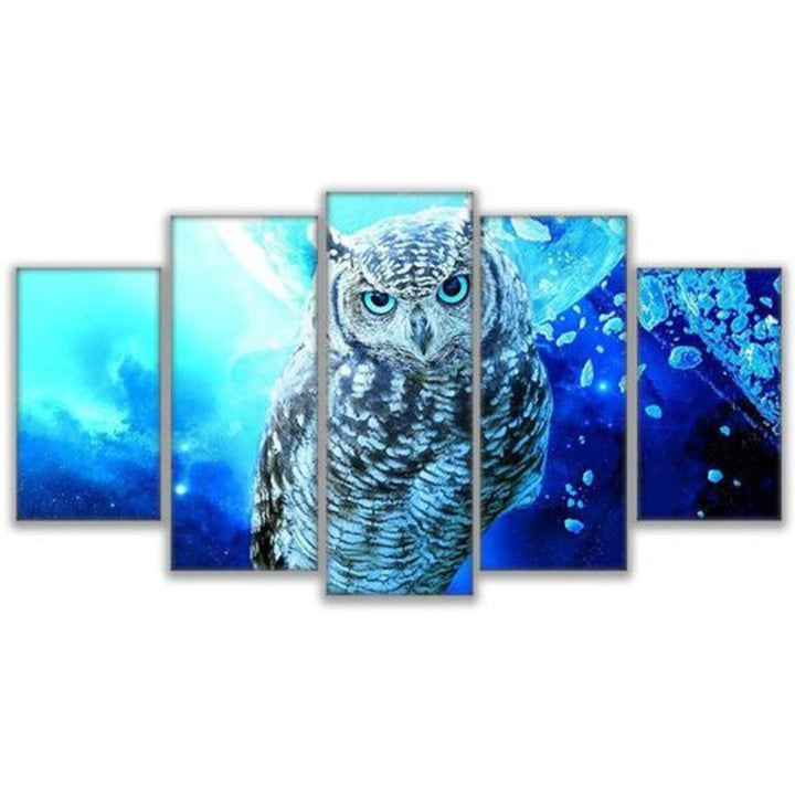 Blue Owl - Canvas Wall Art Painting | Bowlift