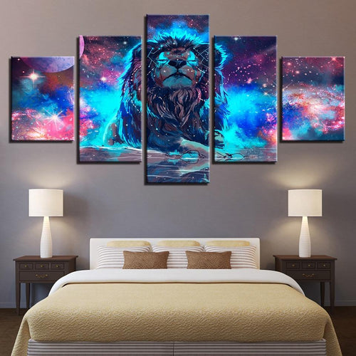 Lion Constellation - Canvas Wall Art Painting | Bowlift