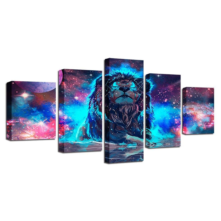 Lion Constellation - Canvas Wall Art Painting | Bowlift