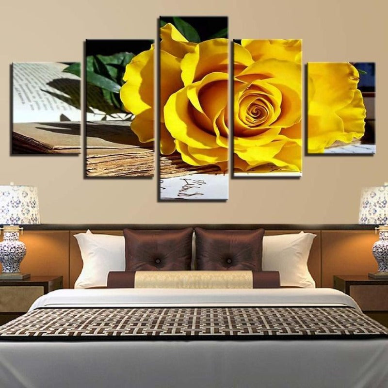 Fallen Yellow Rose - Canvas Wall Art Painting | Bowlift
