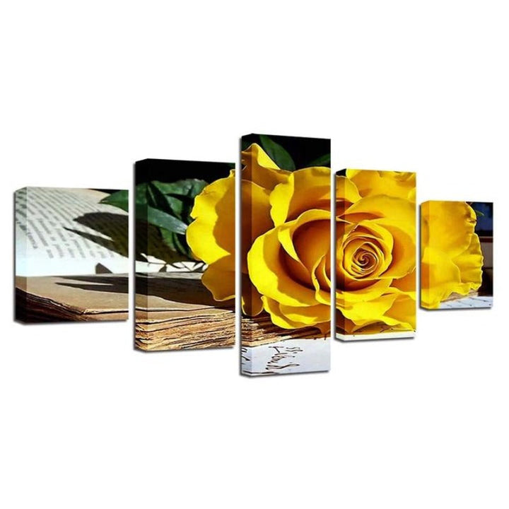 Fallen Yellow Rose - Canvas Wall Art Painting | Bowlift