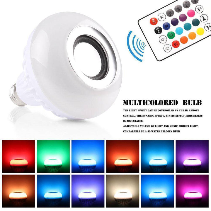 BowLift | Wireless Bluetooth Music Bulb Light Loudspeaker - 12w LED Speaker Color-changing