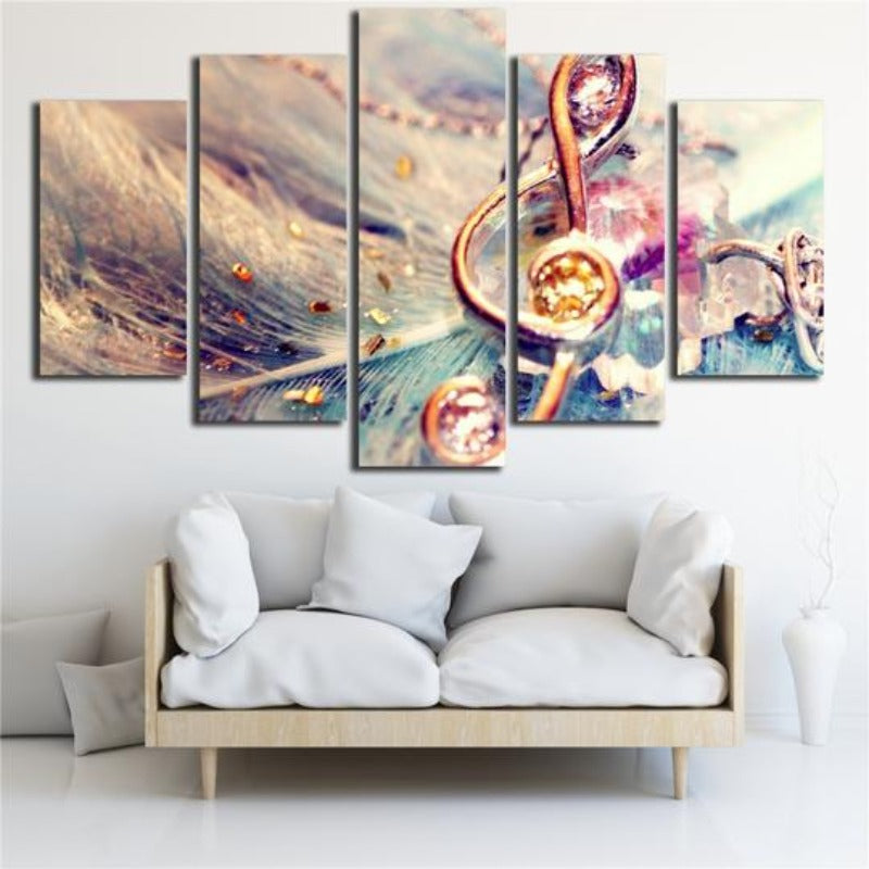 Abstract Music Note - Canvas Wall Art Painting | Bowlift