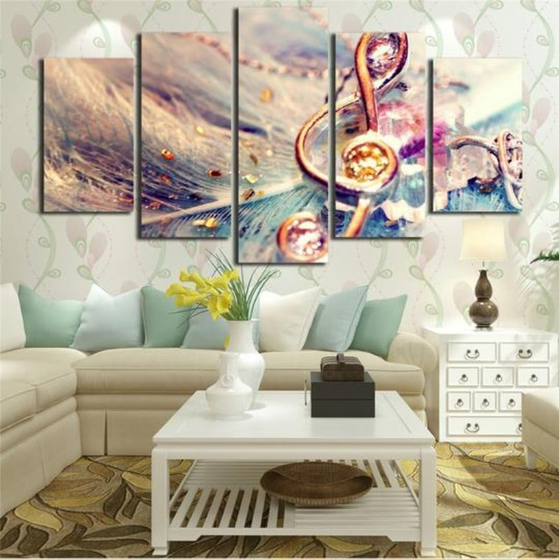 Abstract Music Note - Canvas Wall Art Painting | Bowlift