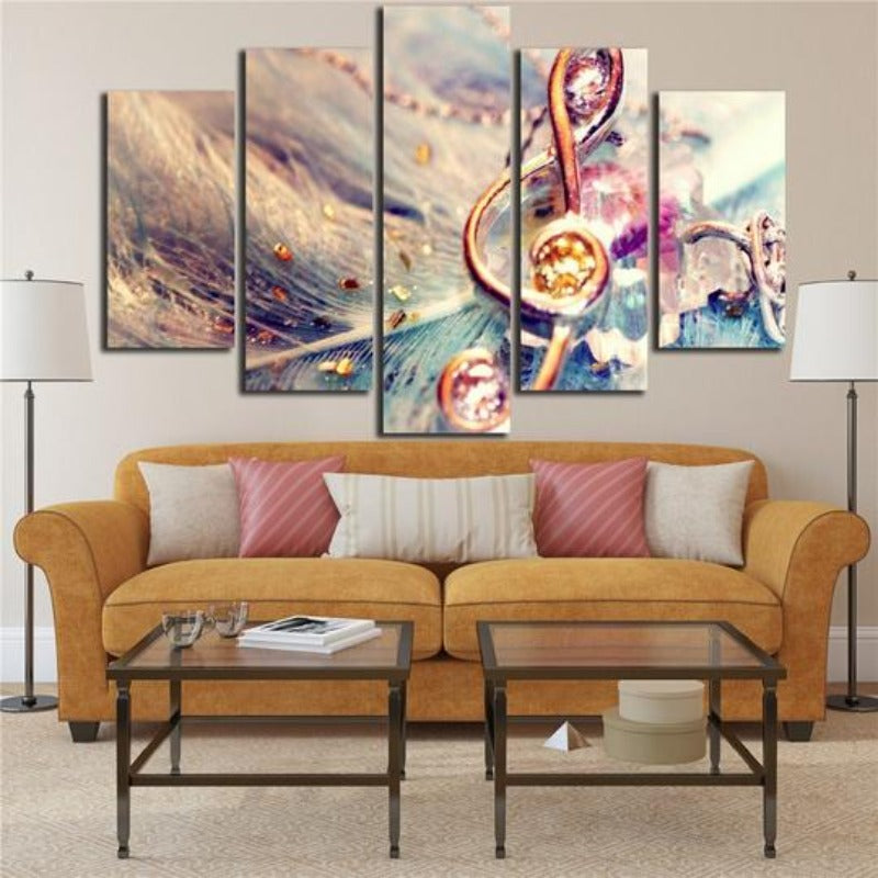 Abstract Music Note - Canvas Wall Art Painting | Bowlift