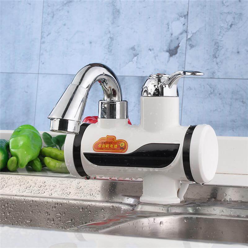 BowLift | Mounted Plastics Deck White LED Digital Tankless Electric Instant Faucet