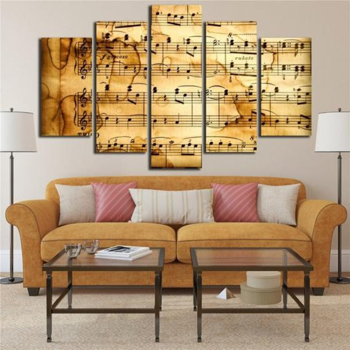 Music Score Notation - Canvas Wall Art Painting | Bowlift