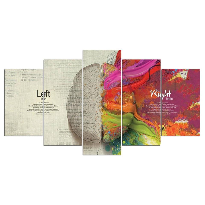 The Left And Right Brain - Canvas Wall Art Painting | Bowlift