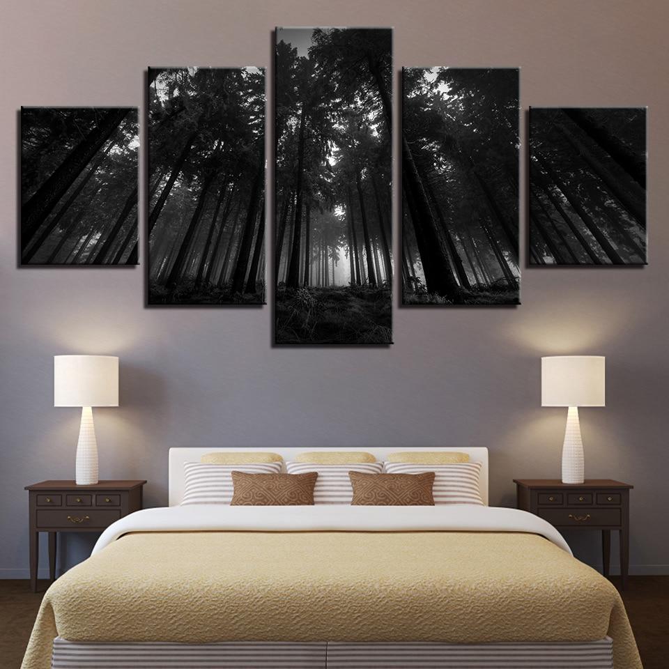 Black Forest Trees - Canvas Wall Art Painting | Bowlift