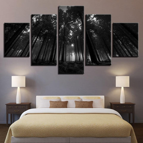 Black Forest Trees - Canvas Wall Art Painting | Bowlift