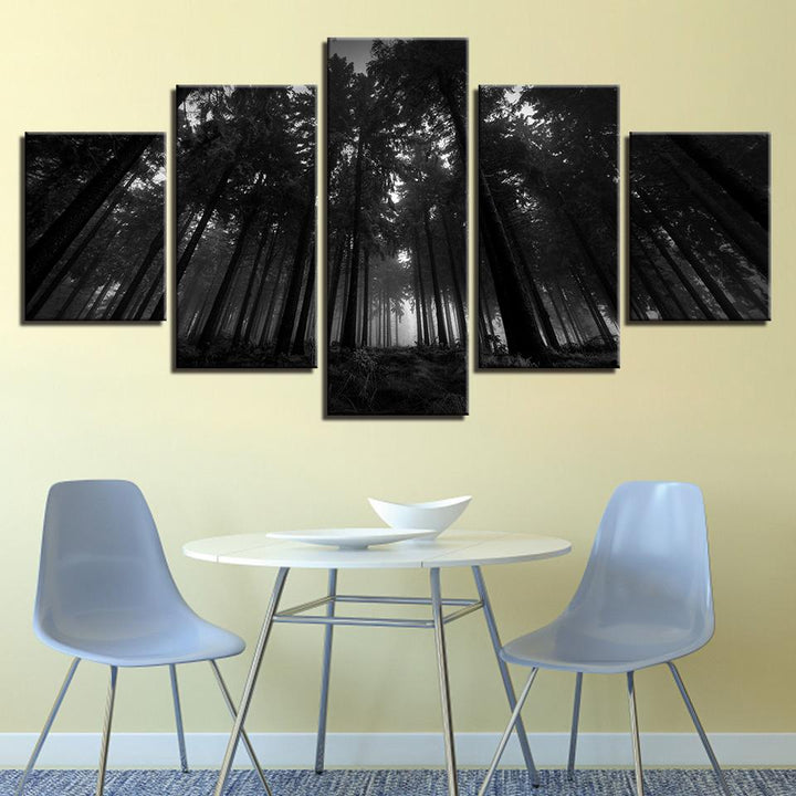 Black Forest Trees - Canvas Wall Art Painting | Bowlift