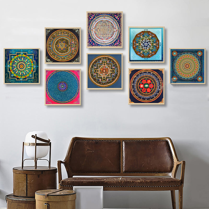 Mandala Ornament Thangka Yoga - Canvas Wall Art Painting | Bowlift