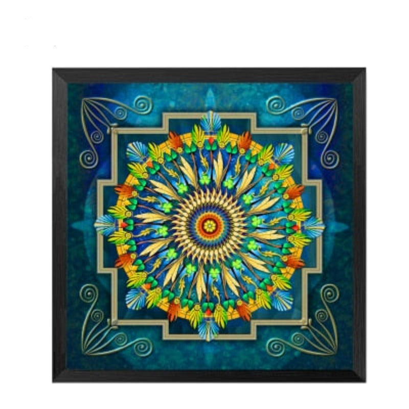 Mandala Ornament Thangka Yoga - Canvas Wall Art Painting | Bowlift