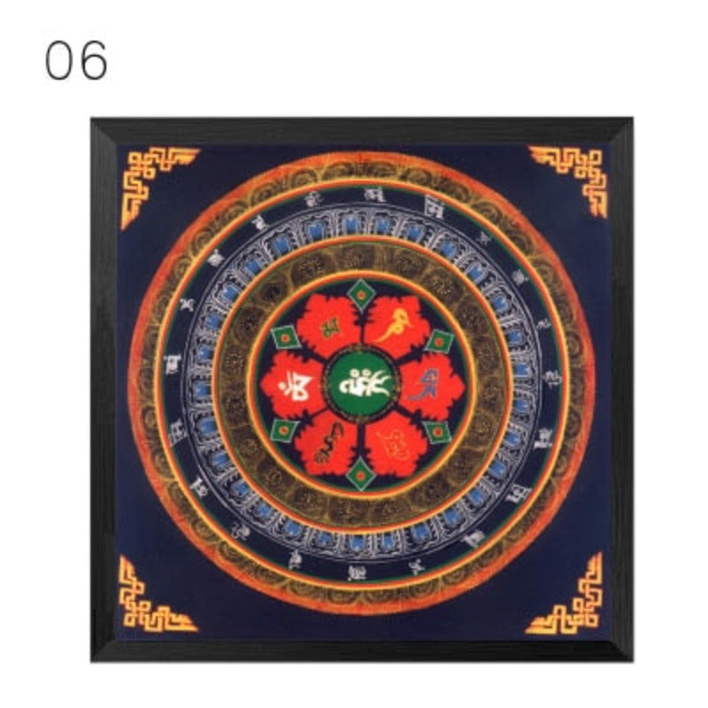 Mandala Ornament Thangka Yoga - Canvas Wall Art Painting | Bowlift