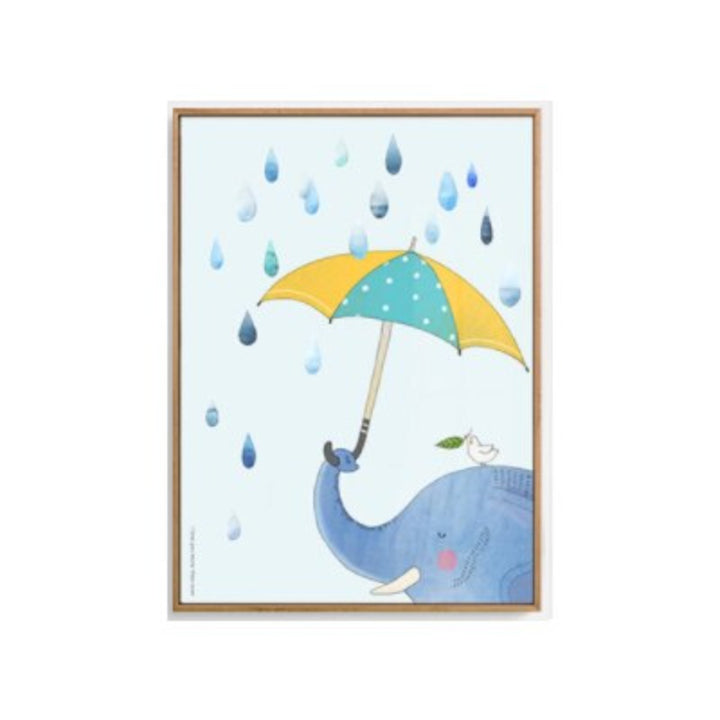 Cartoon Animals Bear Fox - Canvas Wall Art Painting | Bowlift