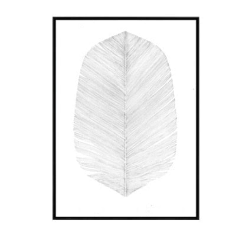 Nordic Abstract Leaf Art - Canvas Wall Art Painting | Bowlift