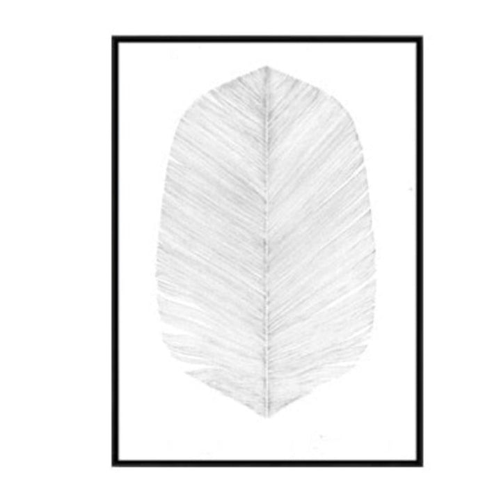 Nordic Abstract Leaf Art - Canvas Wall Art Painting | Bowlift