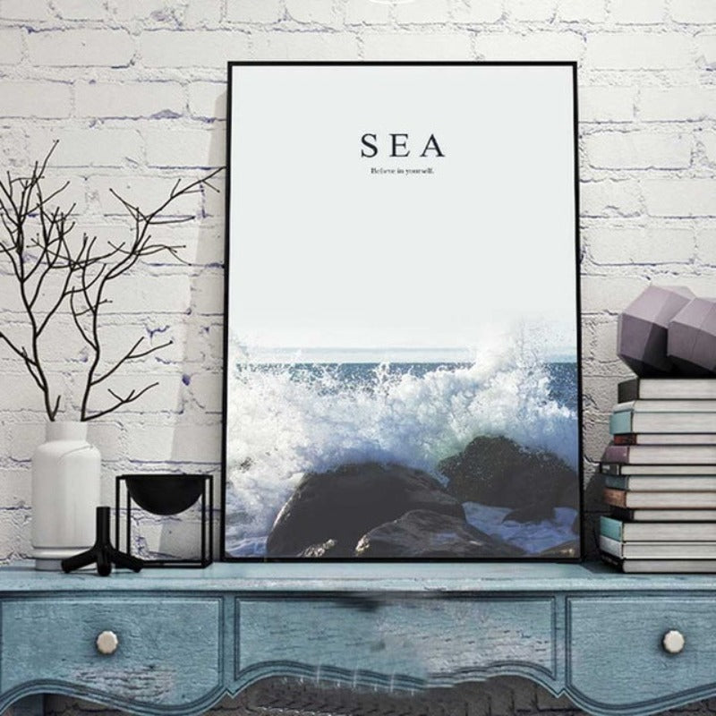 Sea Spray Landscape Nordic - Canvas Wall Art Painting | Bowlift