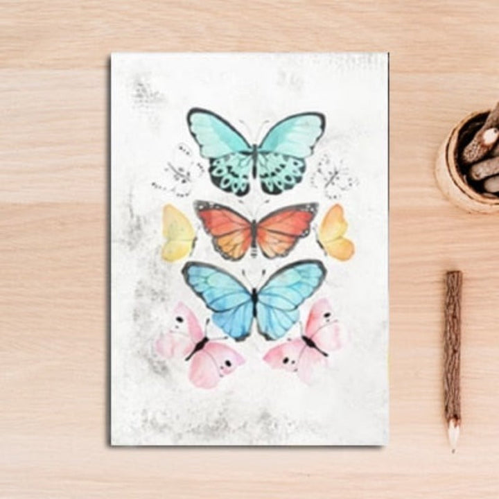 Nordic Vintage Flower Bird Butterfly - Canvas Wall Art Painting | Bowlift