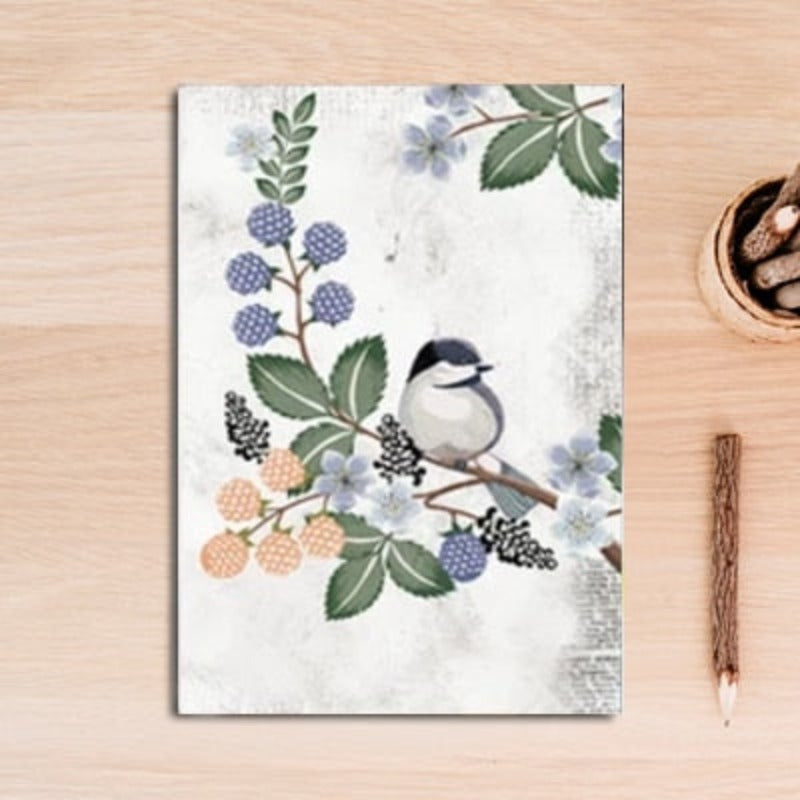 Nordic Vintage Flower Bird Butterfly - Canvas Wall Art Painting | Bowlift