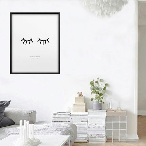 Close Your Eyes Make A Wish - Canvas Wall Art Painting | Bowlift