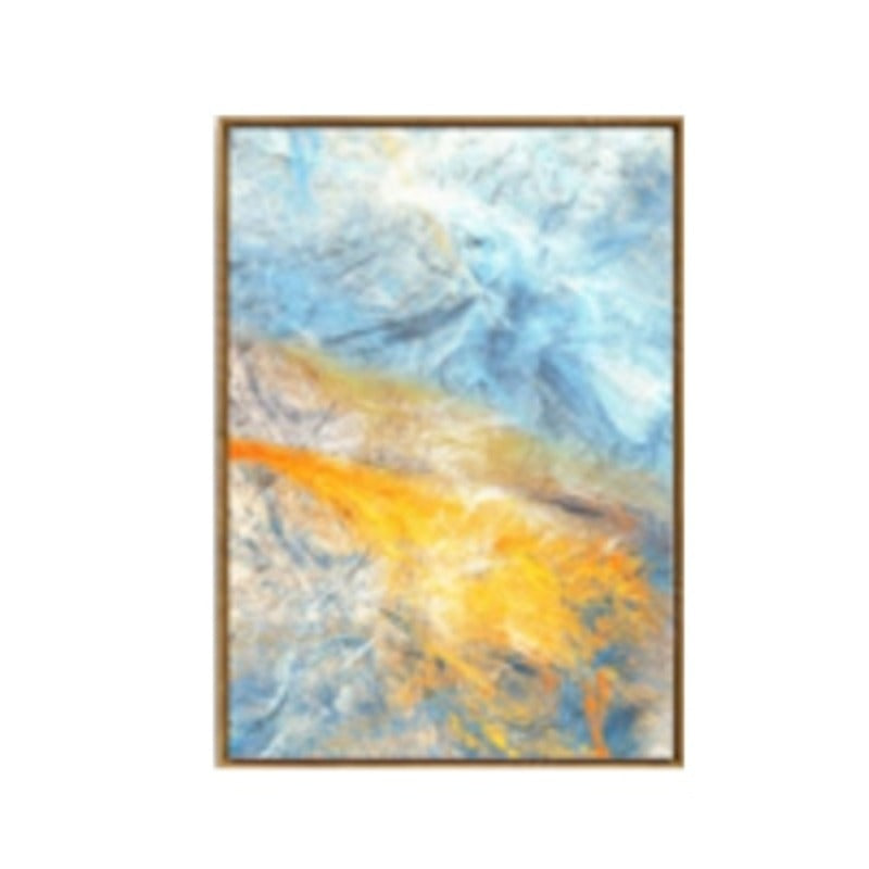 Watercolor Blue Yellow - Canvas Wall Art Painting | Bowlift