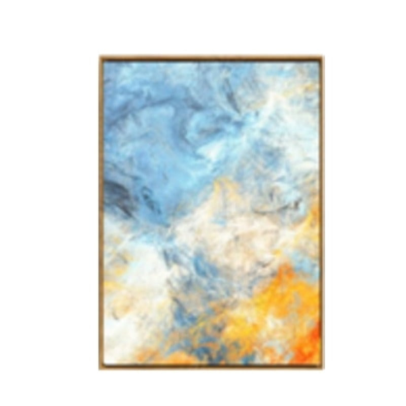 Watercolor Blue Yellow - Canvas Wall Art Painting | Bowlift