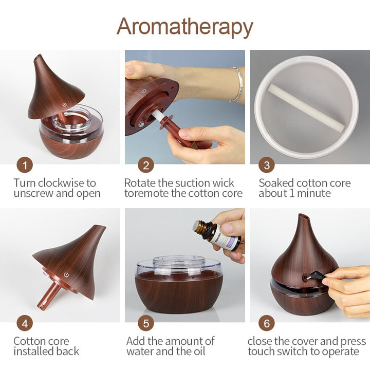 BowLift | Humidifier with Aroma Diffusion and LED Lighting - AromaGlow