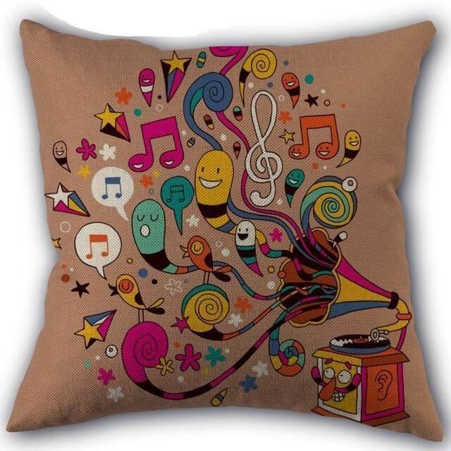 BowLift | Decorative Comfy Musical Notes Pillow Case