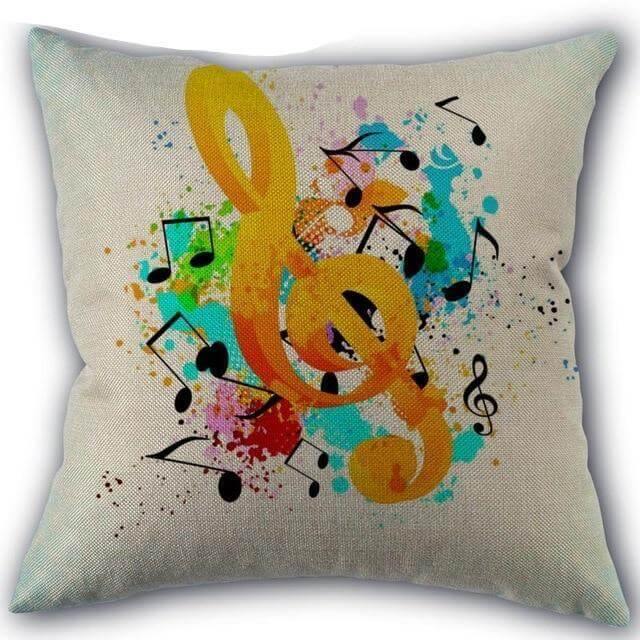 BowLift | Decorative Comfy Musical Notes Pillow Case