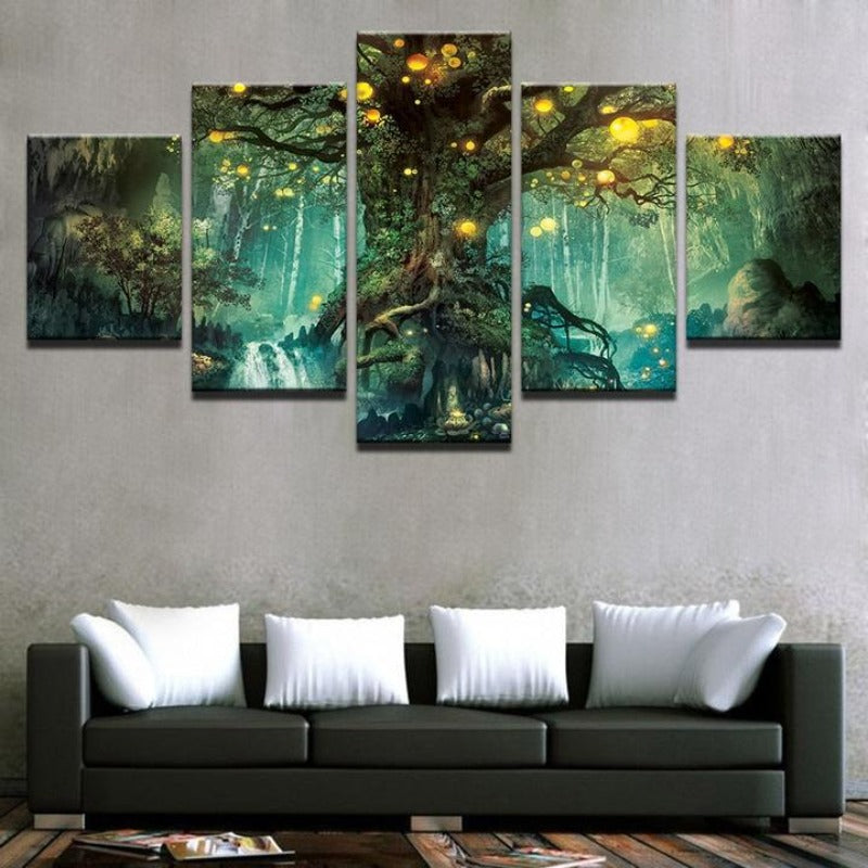 Enchanted Tree - Canvas Wall Art Painting | Bowlift