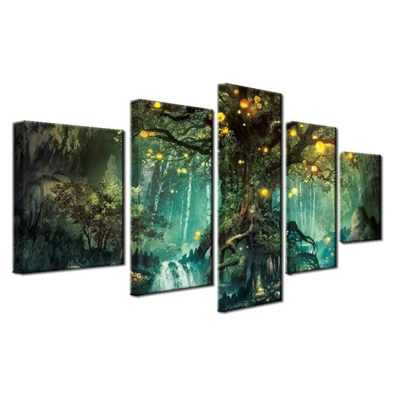 Enchanted Tree - Canvas Wall Art Painting | Bowlift