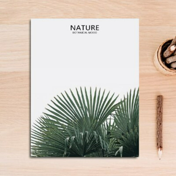 Nordic Nature Tropical Green Leaf - Canvas Wall Art Painting | Bowlift