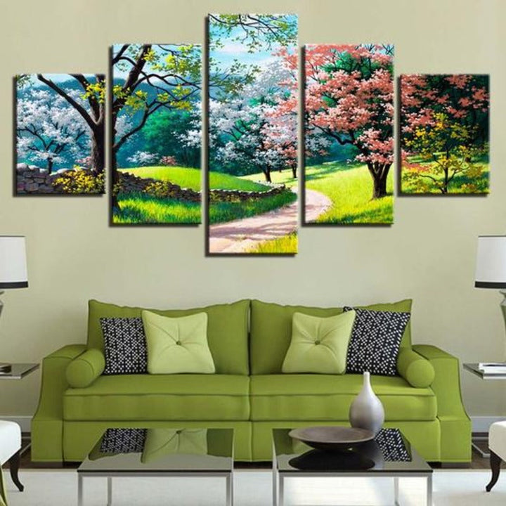 Flower Tree Spring - Canvas Wall Art Painting | Bowlift