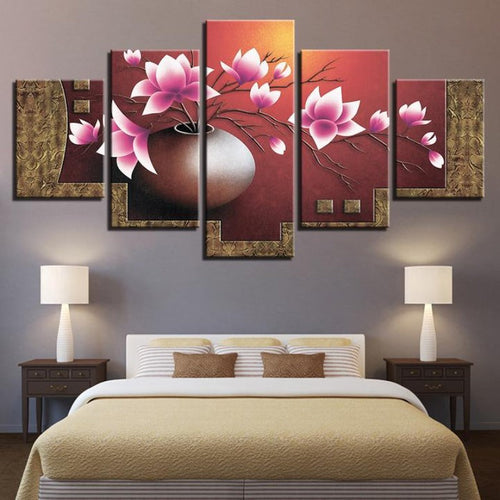 Magnolia Flowers - Canvas Wall Art Painting | Bowlift