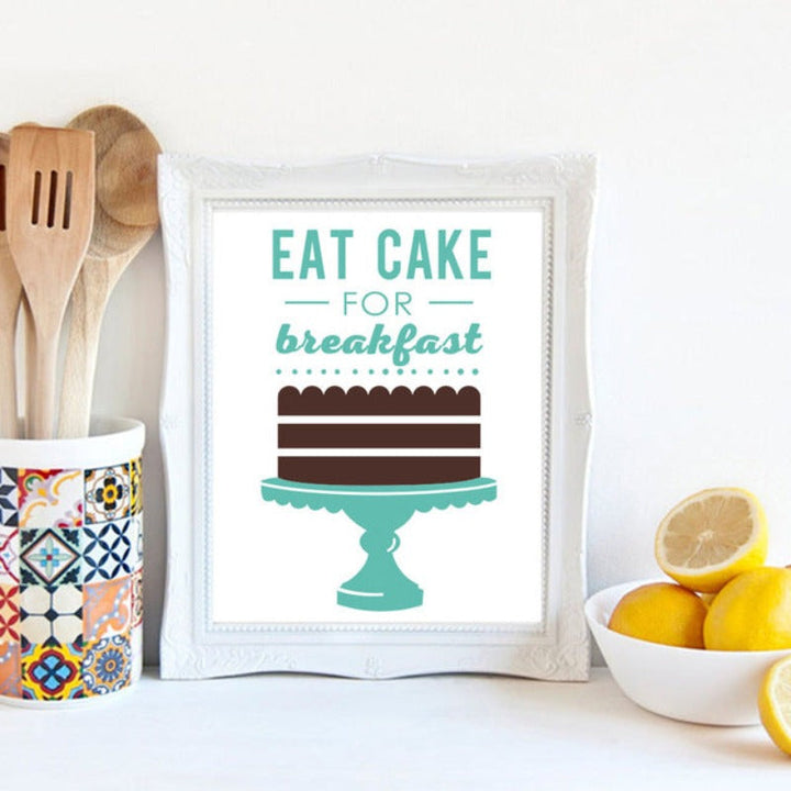 Cake For Breakfast - Canvas Wall Art Painting | Bowlift