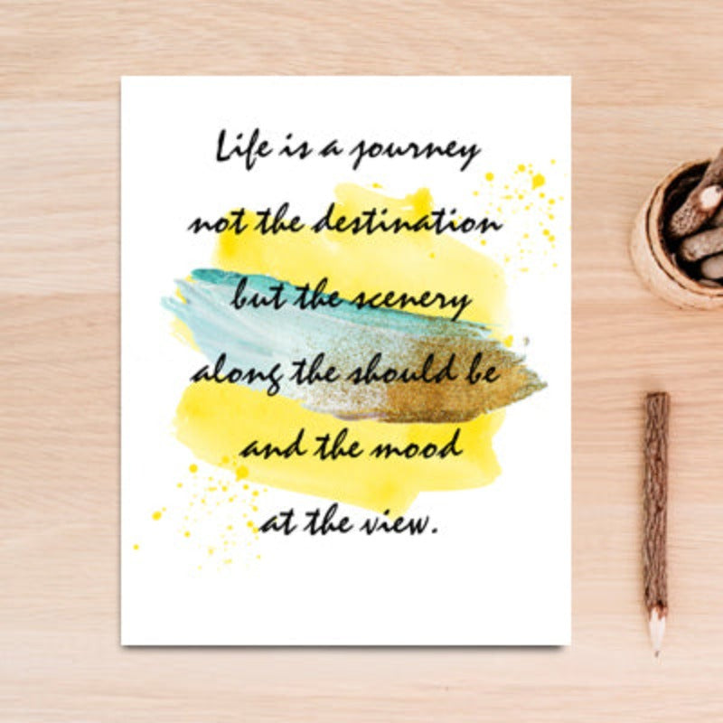 Inspirational Life Quotes Fruit Tea - Canvas Wall Art Painting | Bowlift