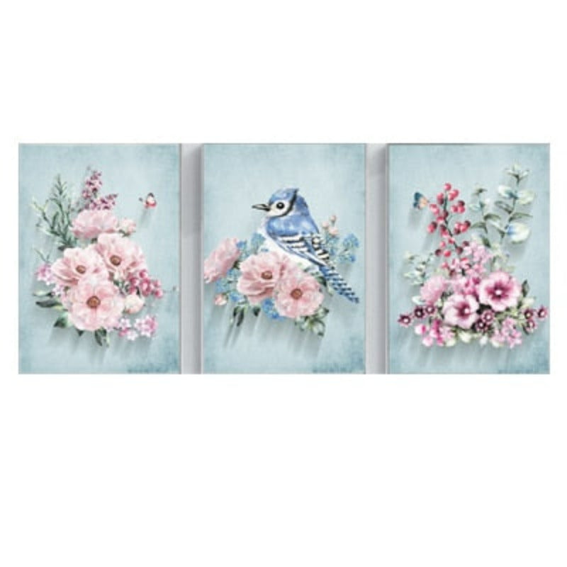 Nordic Pink Peony - Canvas Wall Art Painting | Bowlift