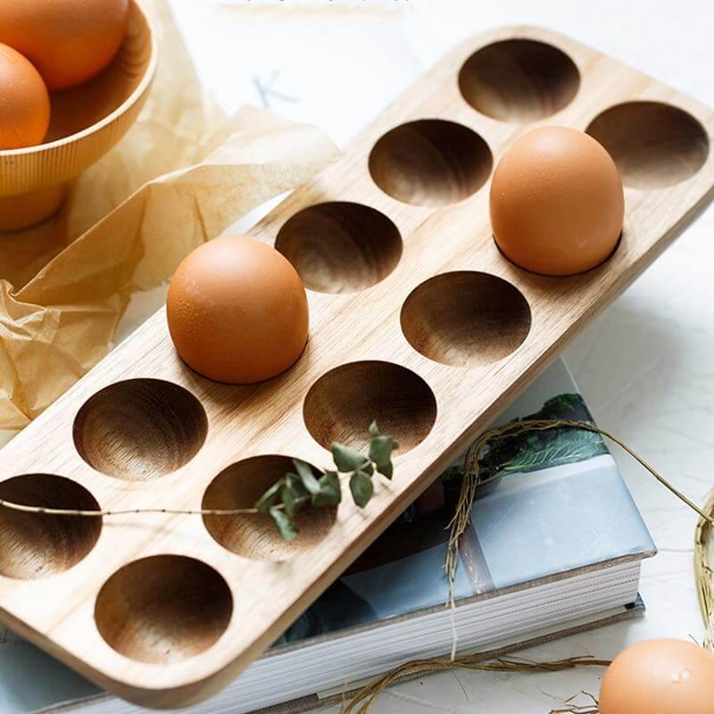 Wooden Japanese Style Egg Storage Box | Bowlift