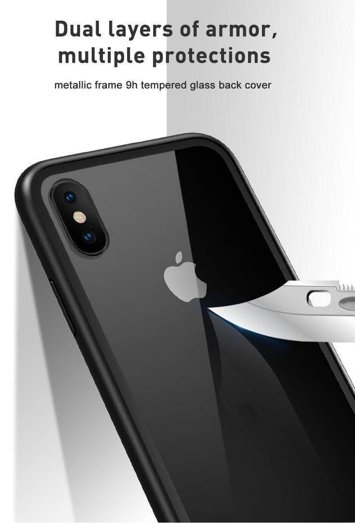 BowLift | 2019 New Magnetic Absorption Glass Cover Case for iPhone