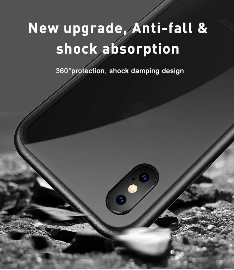 BowLift | 2019 New Magnetic Absorption Glass Cover Case for iPhone
