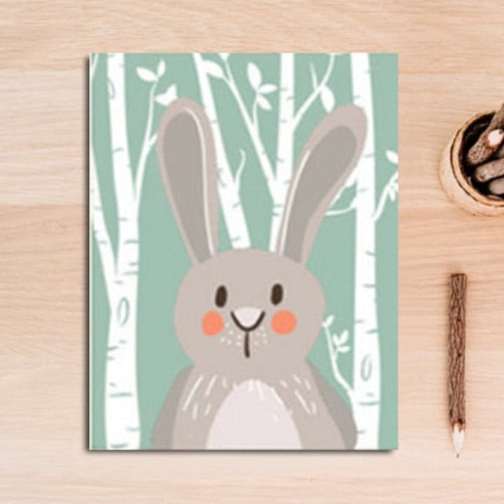 Woodland Animals Rabbit Fox Bear Nursery  - Canvas Wall Art Painting | Bowlift