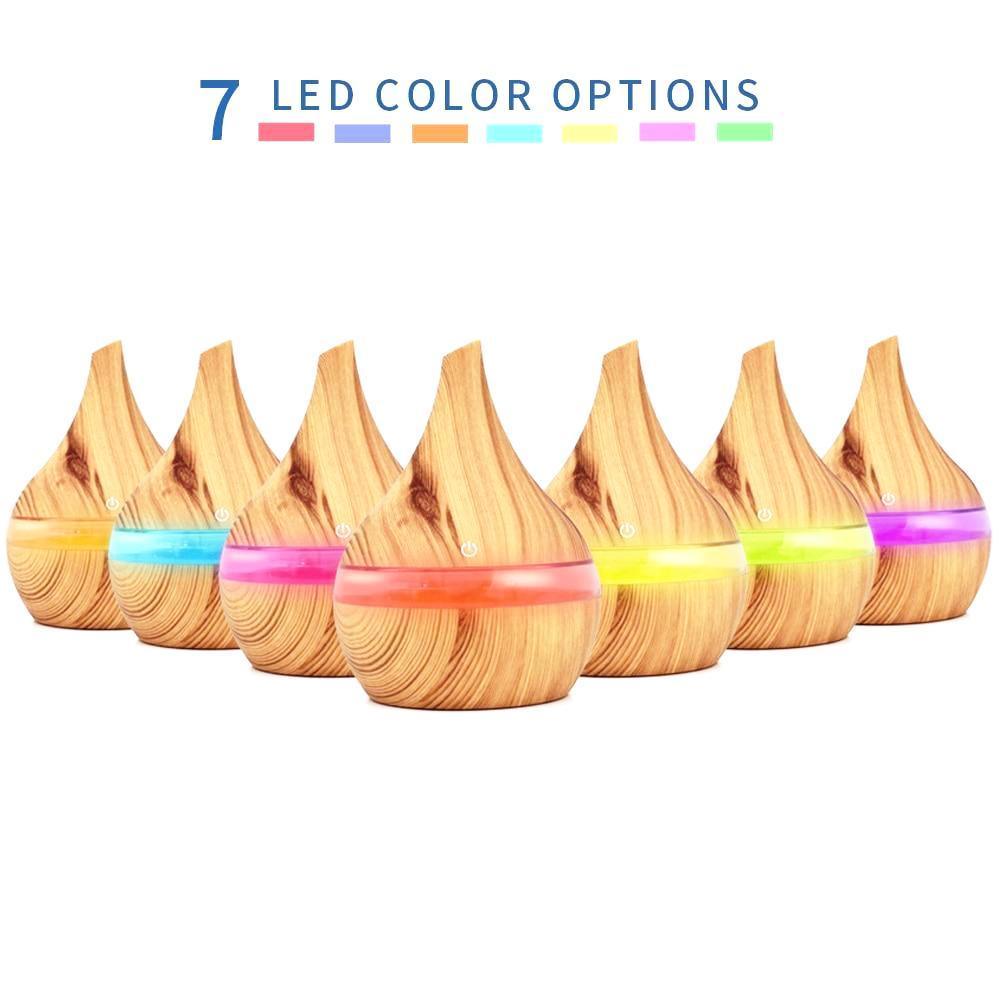 BowLift | Wood Grain Electric Air Humidifier Ultrasonic Essential Oil Diffuser